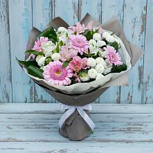 Букет цветов из:  Герберы, Альстромерии и Хризантемы #REPLACE_PRED# Малой Джалге