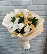 Букет цветов из:  Розы и Хризантемы в Малой Джалге