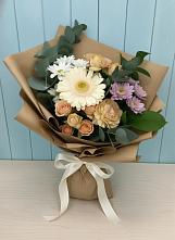 Букет цветов из:  Герберы и Хризантемы в Малой Джалге