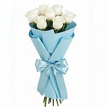 Букет 7 белых роз Проуд в Малой Джалге