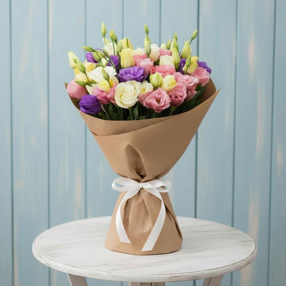 Букет цветов из: Лизиантусы в Малой Джалге