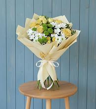 Букет цветов из:  Хризантемы и Розы в Малой Джалге