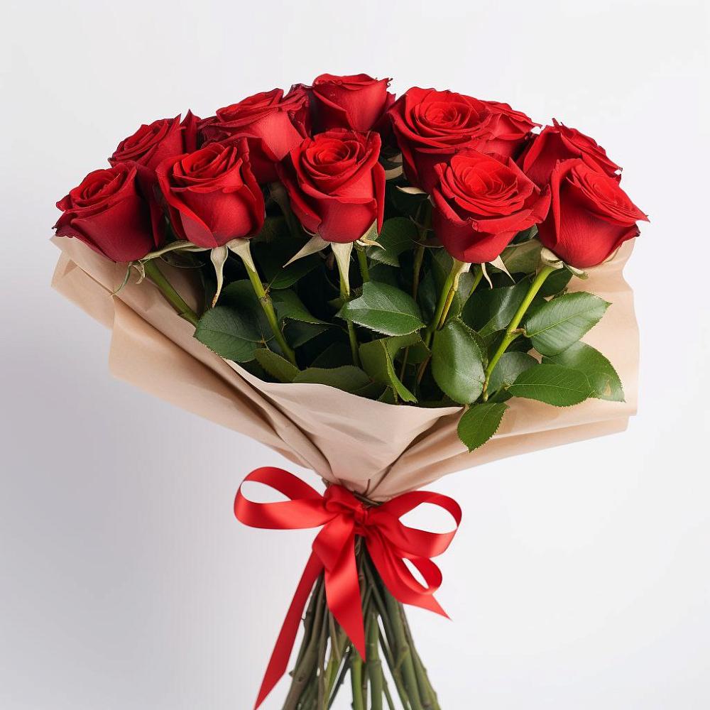 Букет 11 Красных роз Эдлесс Лав в Малой Джалге