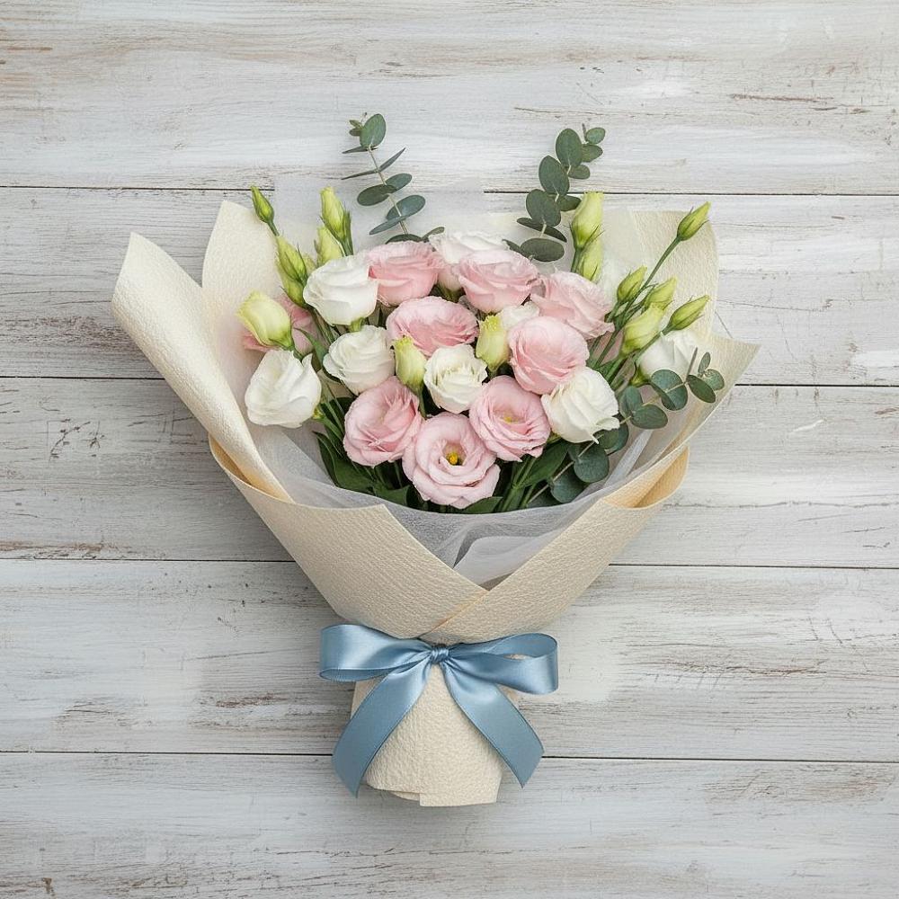 Букет цветов из: Лизиантусы в Малой Джалге